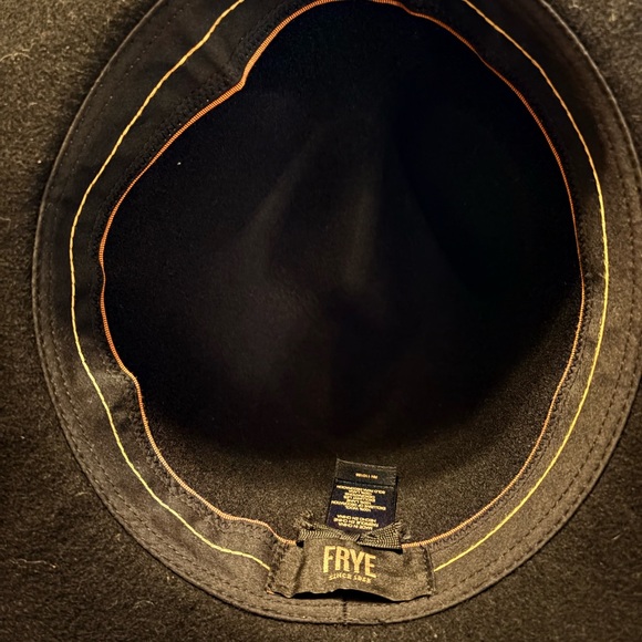 Frye Black Fedora with Brown Band - Picture 3 of 7